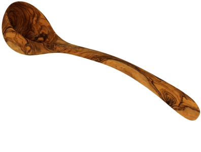 louche en bois d'olivier grande