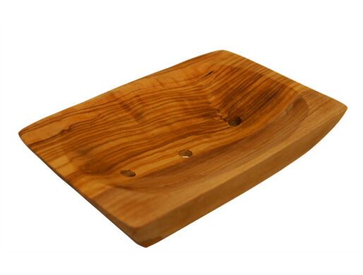 porte-savon bois olivier rectangulaire dessus 2