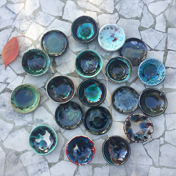 coupelles en céramique émaillée