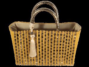 style ethnic chic Sac à main femme cuivre et jonc Sac à main femme cuivre et jonc style ethnic chic