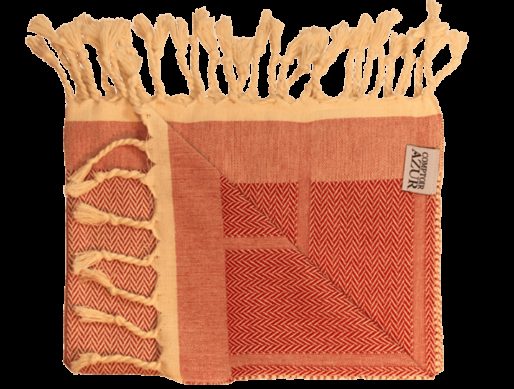 Set de toilette fouta rouge uni