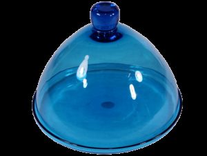 Cloche verre souffle bleu turquoise Cloche en verre soufflé turquoise 2