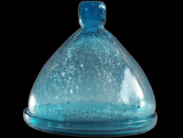 Petite cloche en verre soufflé turquoise 4