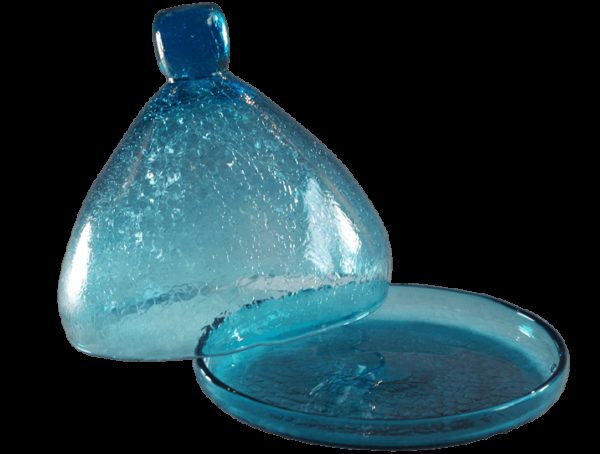 Petite cloche en verre soufflé turquoise 3