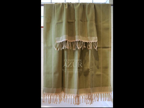 Fouta vert anis unie-2