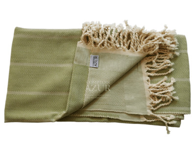Fouta vert anis unie