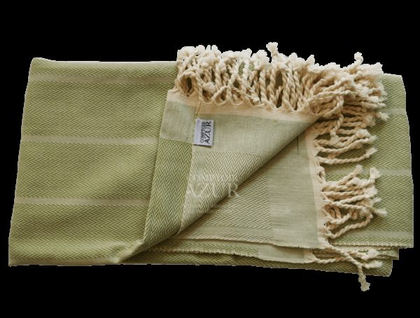 Fouta vert anis unie