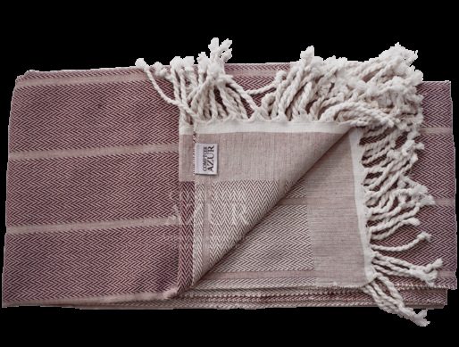 grande fouta violette unie chevrons