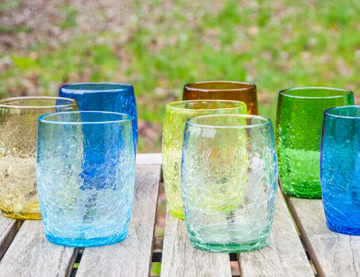 Gobelets en verre