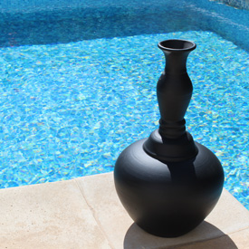 cadeau artisanal grand vase noir terre cuite