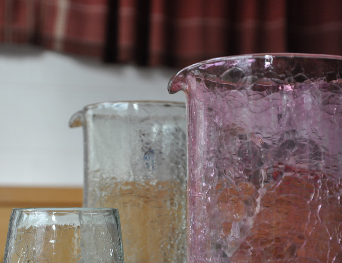 Carafes en verre soufflé