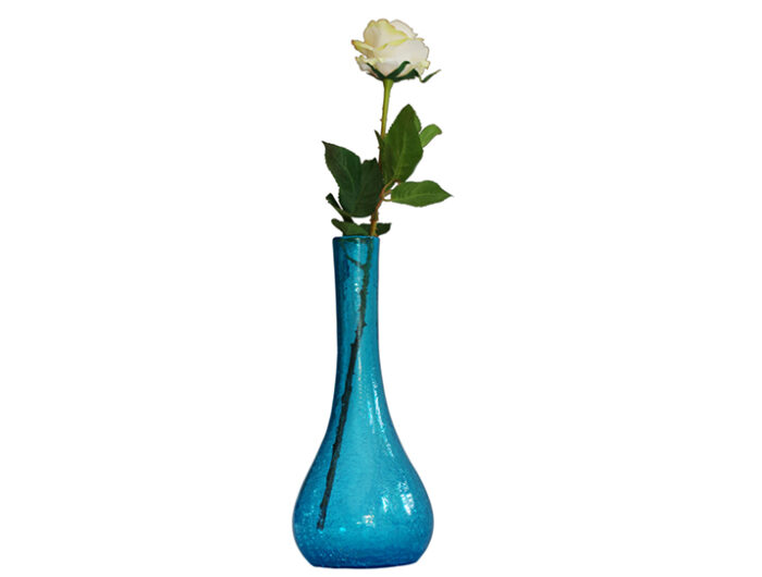 carafe verre souffle turquoise vase